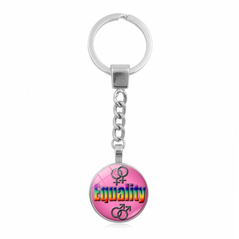 Wholesale Rainbow GayPride Zinc Alloy Keychain